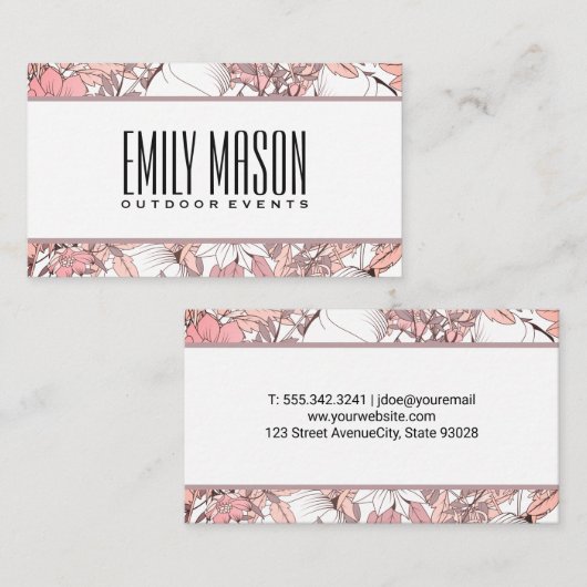 植物花 名刺 (正面/裏面)