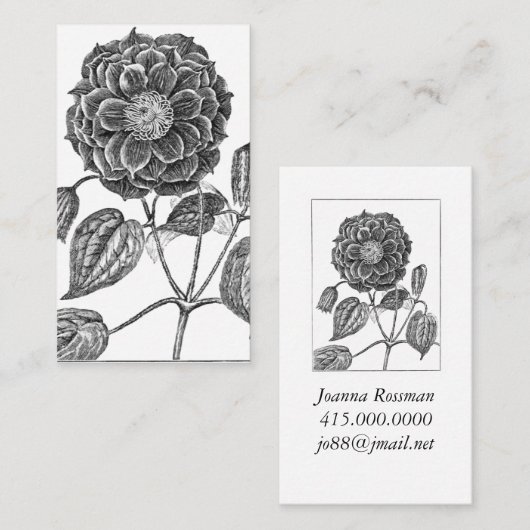 植物花 名刺 (正面/裏面)