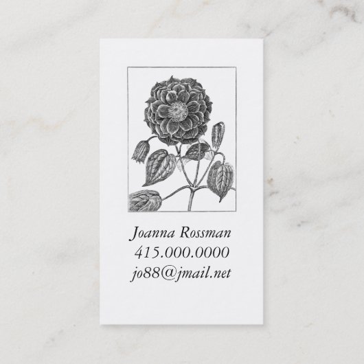 植物花 名刺 (裏面)