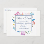 植物花「Save The Date」 案内ポストカード (正面/裏面)