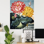 植物芸術寺植物植物学院のフローラエジプトウォーターリリー ポスター (ホームオフィス)