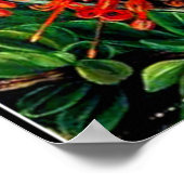 植物芸術：チリのバーニングブッシュとEmuウォレン ポスター (角)