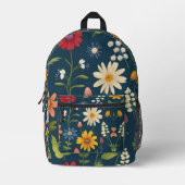 植物芸術 プリントバックパック (正面)