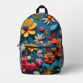 植物芸術 プリントバックパック (正面)