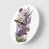 植物芸術 ラウンド壁時計 (傾斜)