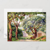 植物芸術：リスボンの近くのシントラでコルクの木 ポストカード (正面/裏面)