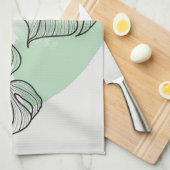 植物葉 キッチンタオル (四つ折り)