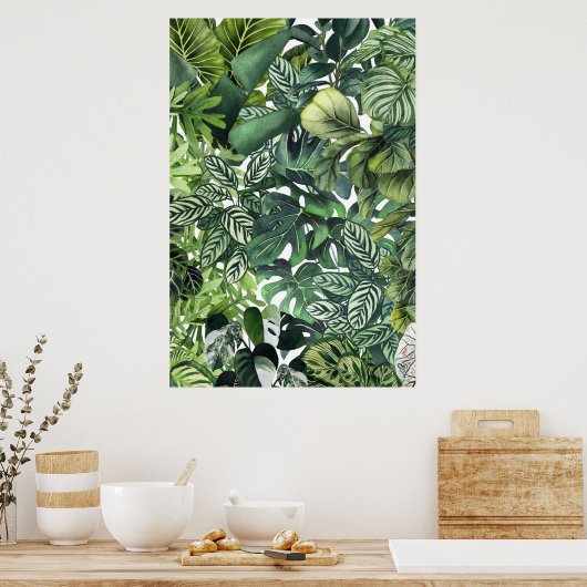 植物葉 ポスター (キッチン)