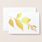 植物葬儀サンキューカード 箔カード (封筒付き正面)