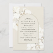 植物蘭フローラデジ結婚タル 招待状 (正面)