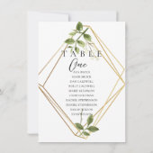 植物表ミニマル番座席表 招待状 (裏面)
