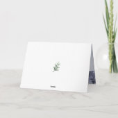 植物装飾のクリスマス フォールデッド写真 ハガキ シーズンカード (裏面)