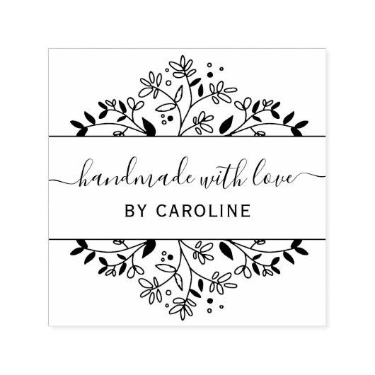 植物製スタイリッシュ手作り セルフインキングスタンプ (デザイン)