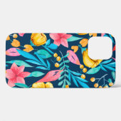 植物要素を含むシームレスなパターン。ウォーターコル Case-Mate iPhoneケース (裏面 (横))