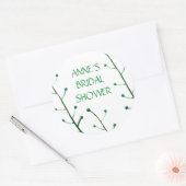 植物要素ブライダルシャワーシール ラウンドシール (封筒)