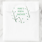 植物要素ブライダルシャワーシール ラウンドシール (バッグ)