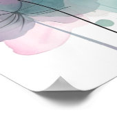 植物要素抽象芸術フローラ芸術 ポスター (角)