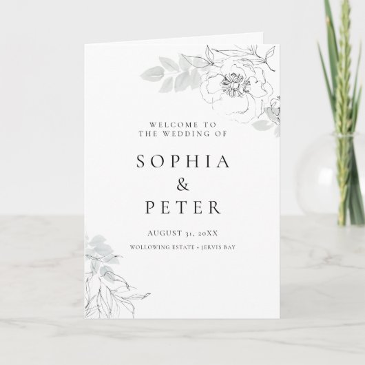 植物観葉図折畳式プログラム サンキューカード (正面)