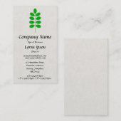 植物記号 – キャンバス上の緑 名刺 (正面/裏面)