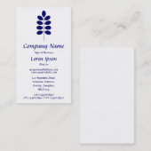 植物記号 – 白の濃い青 名刺 (正面/裏面)