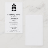 植物記号 – 白 名刺 (正面/裏面)