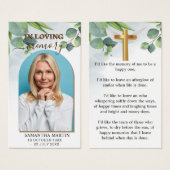 植物記念ミニマル葬式のしおり (正面&裏面)