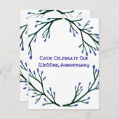 植物記念日招待状 招待状 (正面/裏面)