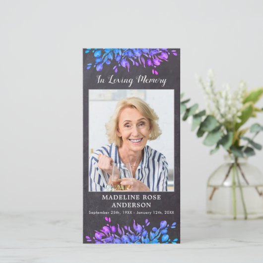 植物記念素朴葬儀祈りの言葉しおり (スタンド正面)