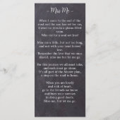 植物記念葬儀祈りの言葉カード写真石板 メニュー (裏面)