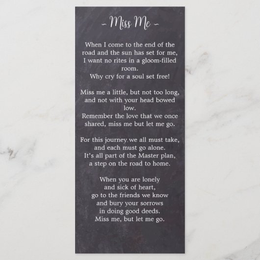 植物記念葬儀祈りの言葉カード写真石板 メニュー (裏面)