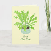 植物誇りを持った母 – オレンジの鳥の巣シダ。 カード (正面)