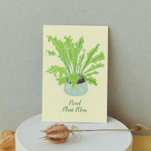 植物誇りを持った母 – オレンジの鳥の巣シダ。