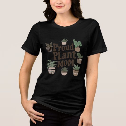 植物誇りを持った母 トライブレンドＴシャツ (正面)
