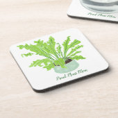 植物誇りを持った母 – 白の鳥の巣シダ。 コースター (左側)