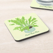 植物誇りを持った母 – 黄色の鳥の巣シダ。 コースター (左側)