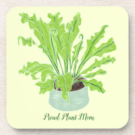 植物誇りを持った母 – 黄色の鳥の巣シダ。 コースター