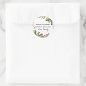 植物誕生日の赤ちゃんシャワーのギフトお願いラベル ラウンドシール (バッグ)