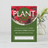 植物販売サボテン販売促進イベントチラシ 招待状 (スタンド正面)