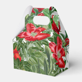 植物赤バラ牡丹の花フローラの箱 フェイバーボックス