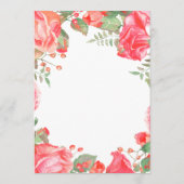 植物赤フローラ20誕生日招待状 招待状 (裏面)