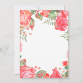 植物赤フローラ30歳誕生日招待状 招待状 (裏面)