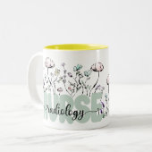 植物野お洒落生花放射線学ナース ツートーンマグカップ (正面左)