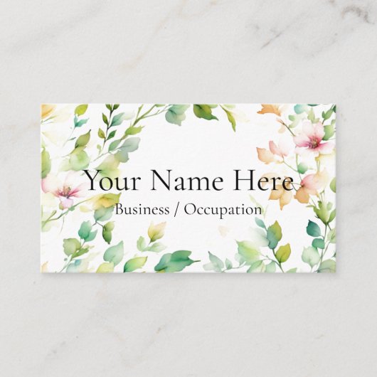 植物野エレガント草 名刺 (正面)