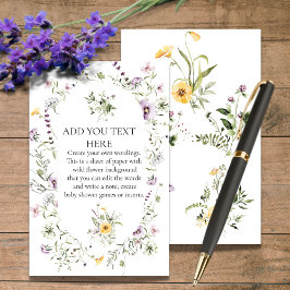 植物野花開花カスタム紙シート