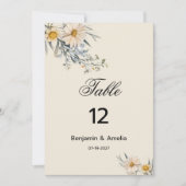 植物野草園フローラテーブル番号 招待状 (正面)