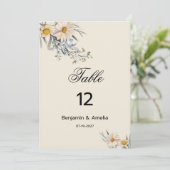 植物野草園フローラテーブル番号 招待状 (スタンド正面)