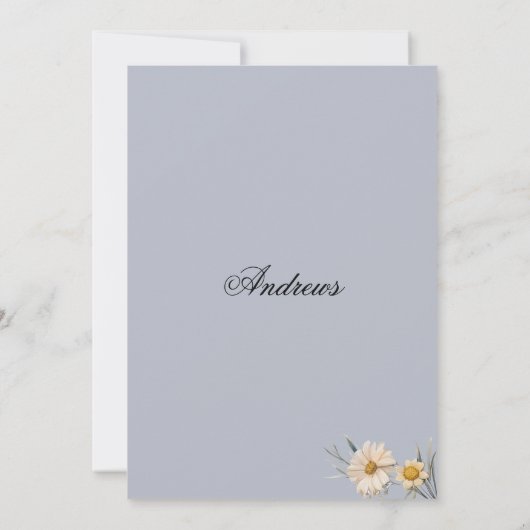 植物野草園フローラブライダルシャワー 招待状 (裏面)