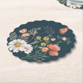 植物野草花房宝 ペーパーコースター (アングル)