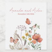 植物野草花房穂カスタムウェディング ワインラベル (シングルラベル)