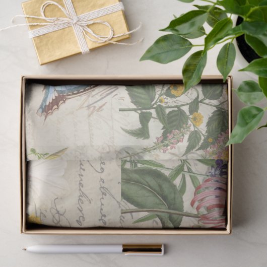 植物野草蝶エフエメラデクページ 薄葉紙 (ギフト)